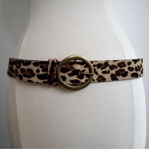 Pony Hair Leather Belt